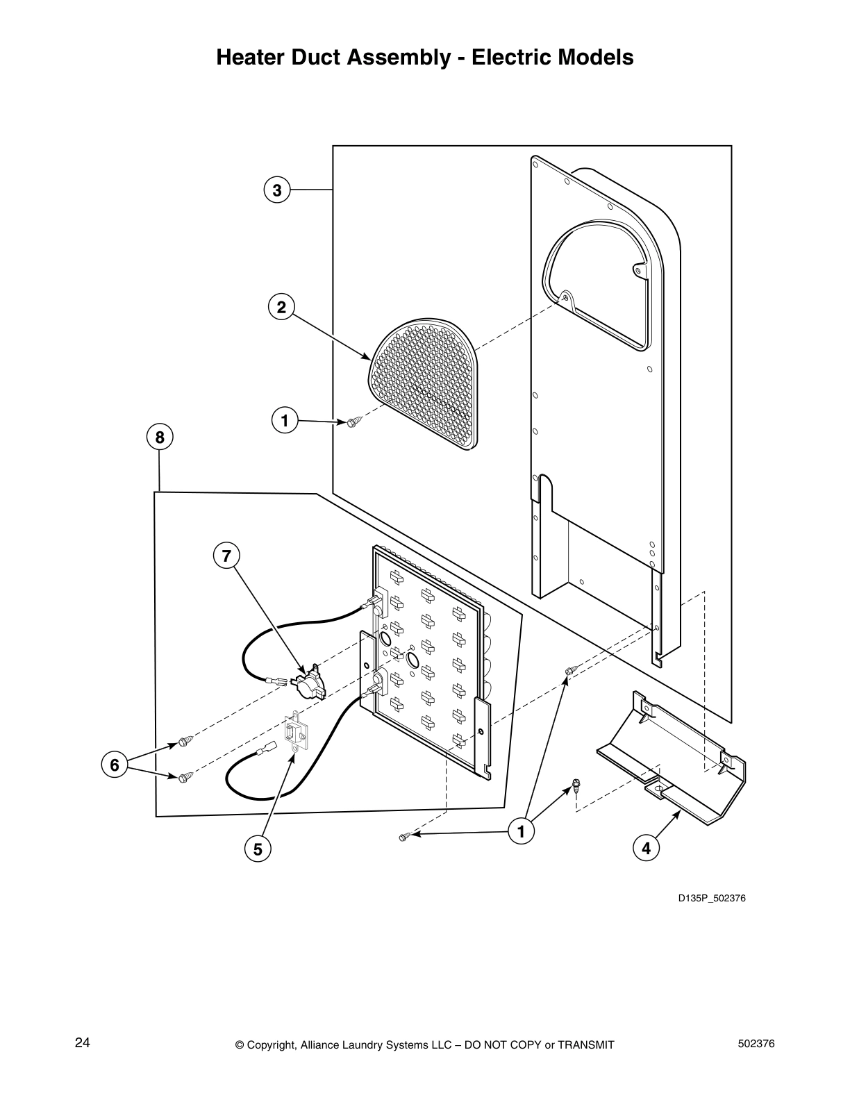 Heater Duct Assembly - Electric Models