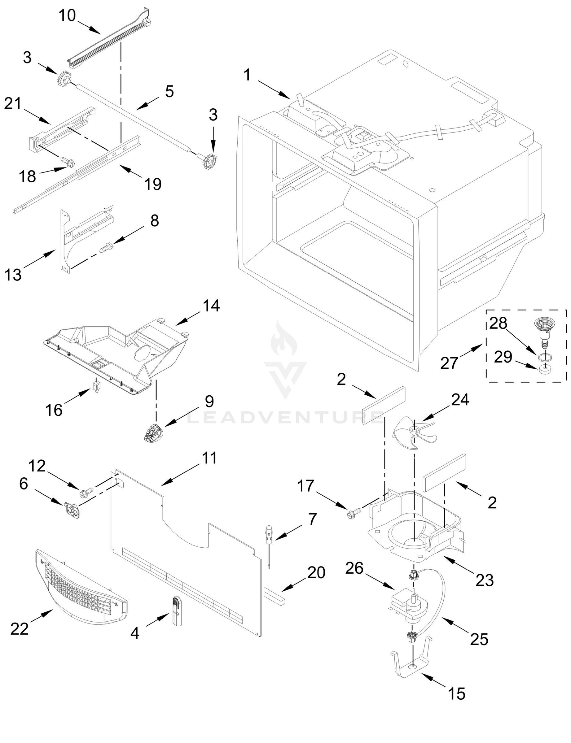 FREEZER LINER PARTS