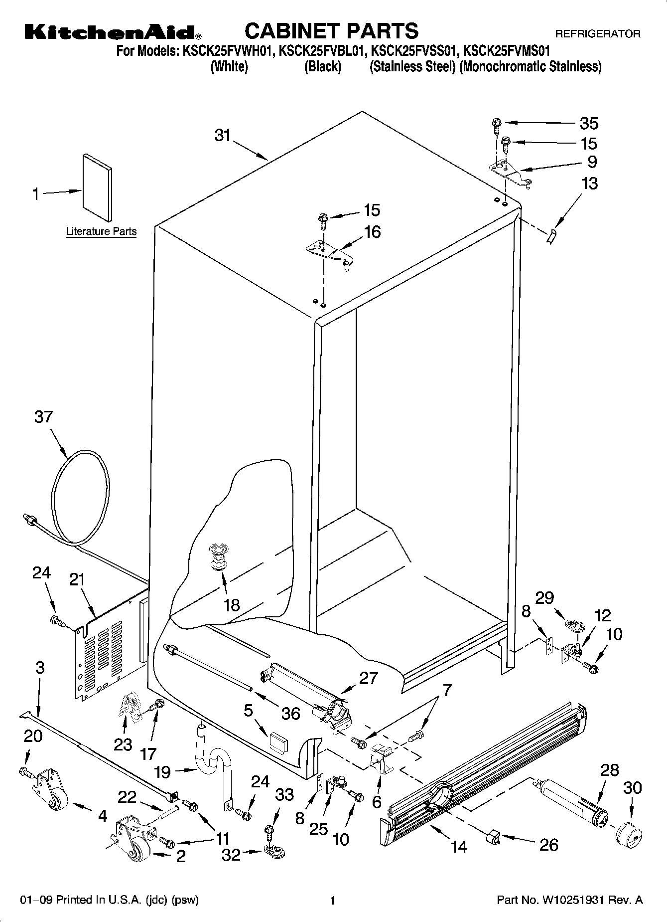 01 - CABINET PARTS