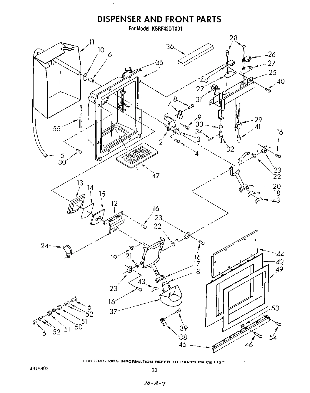 13 - DISPENSER AND FRONT