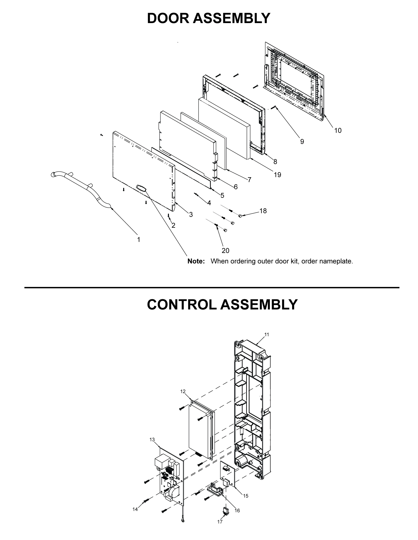 DOOR ASSY, CONTROL ASSY