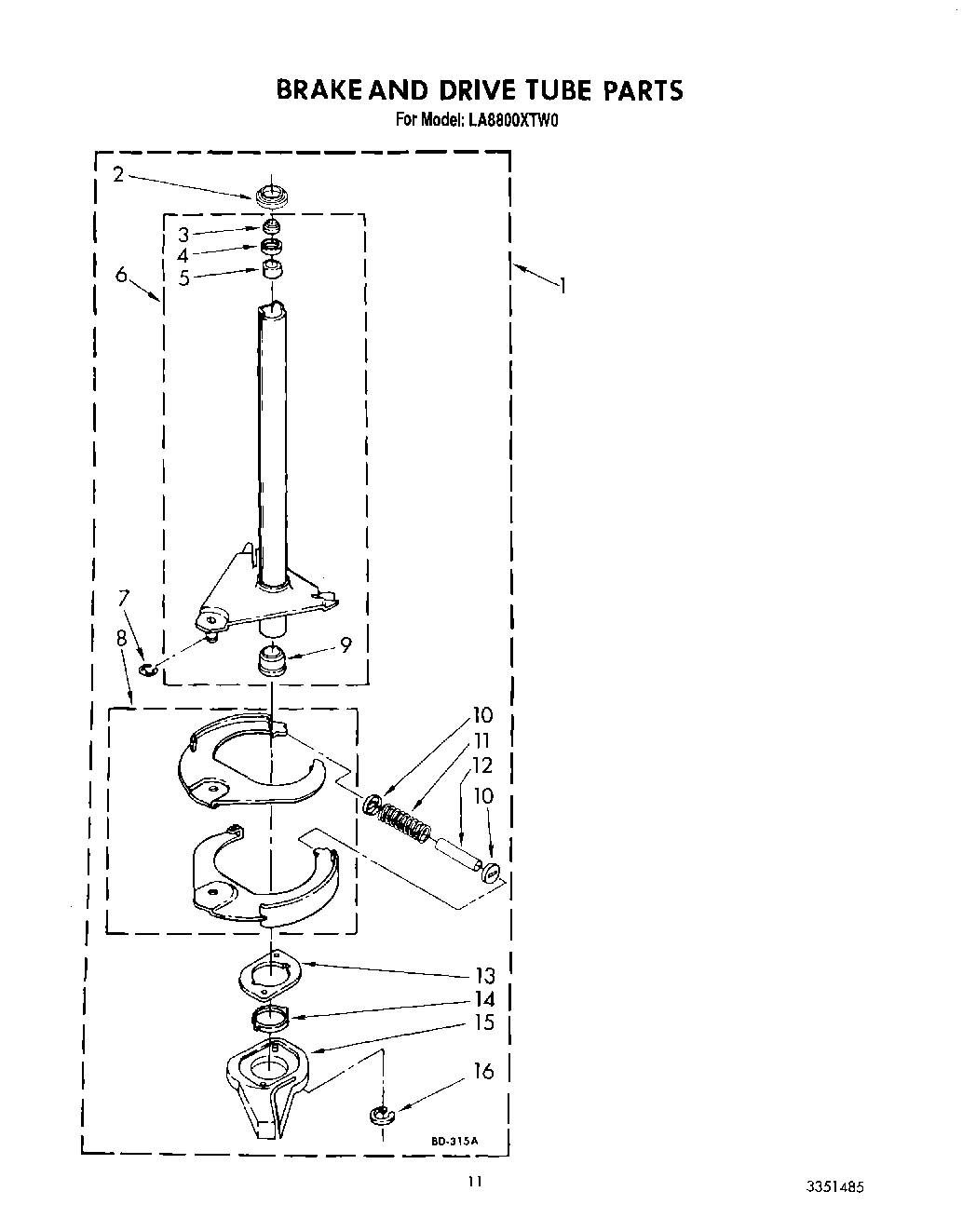 10 - BRAKE AND DRIVE TUBE