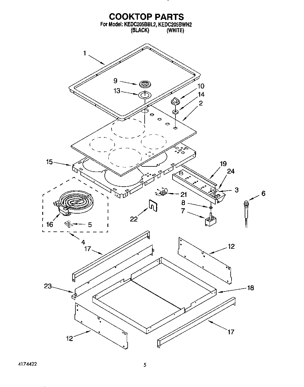 04 - COOKTOP, LIT/OPTIONAL