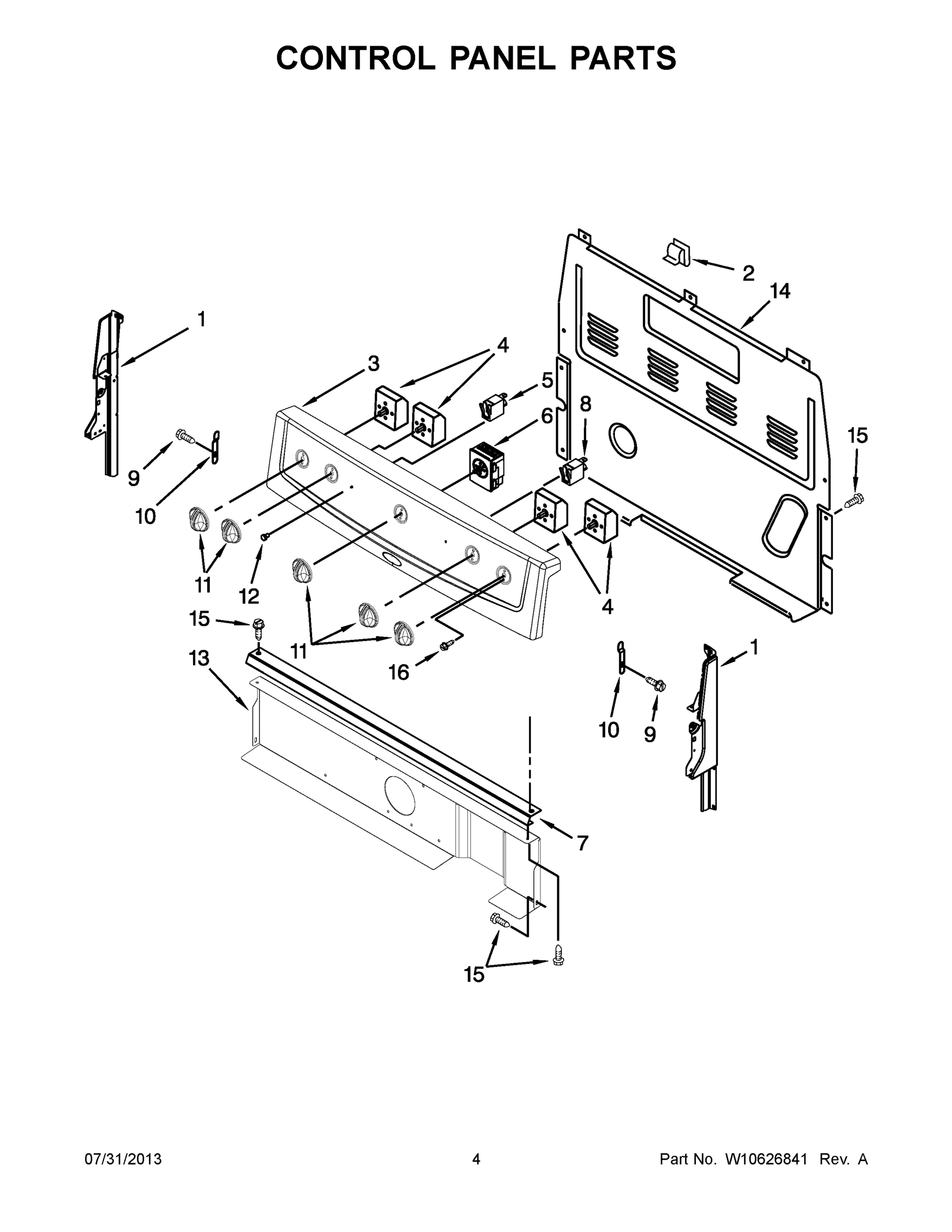 03 - CONTROL PANEL PARTS
