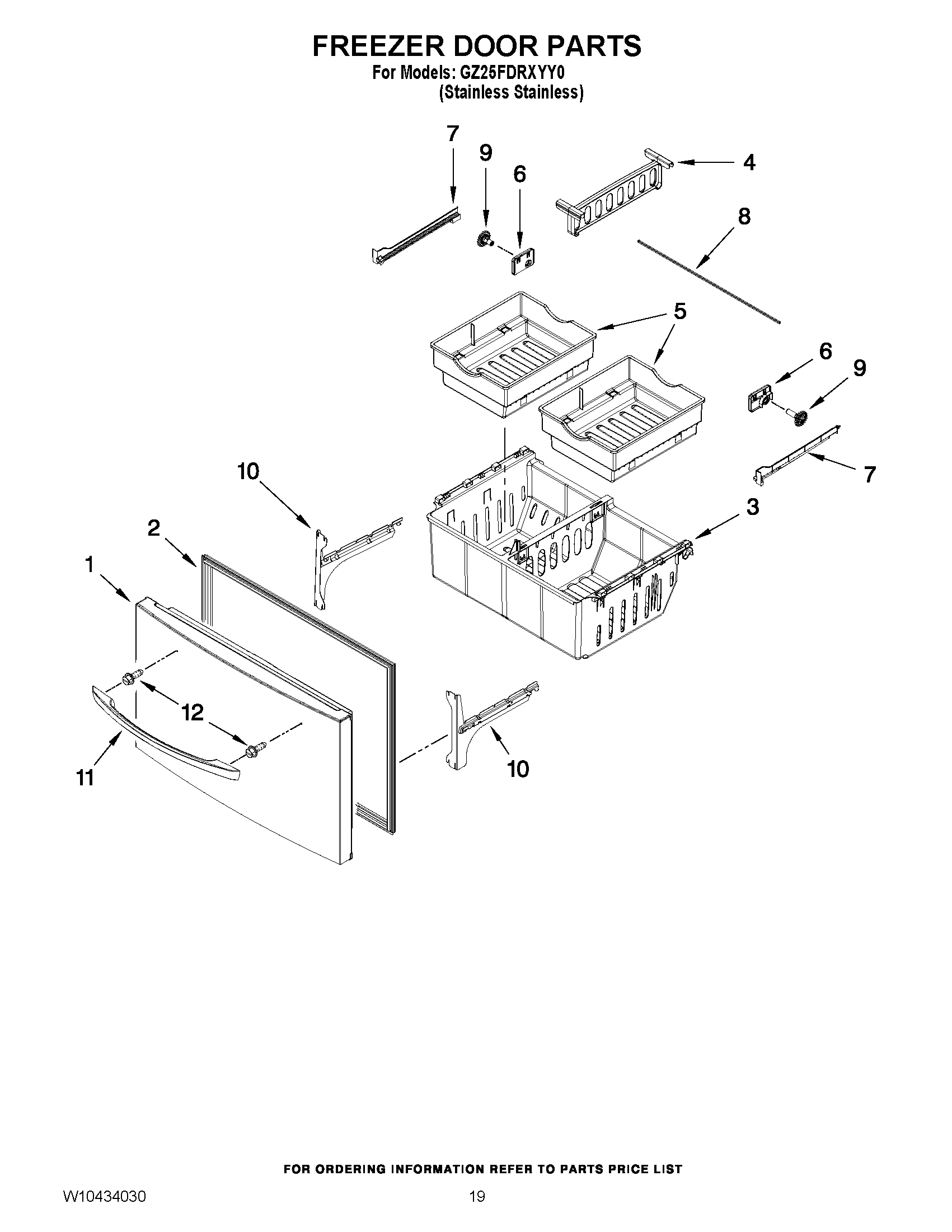 10 - FREEZER DOOR PARTS