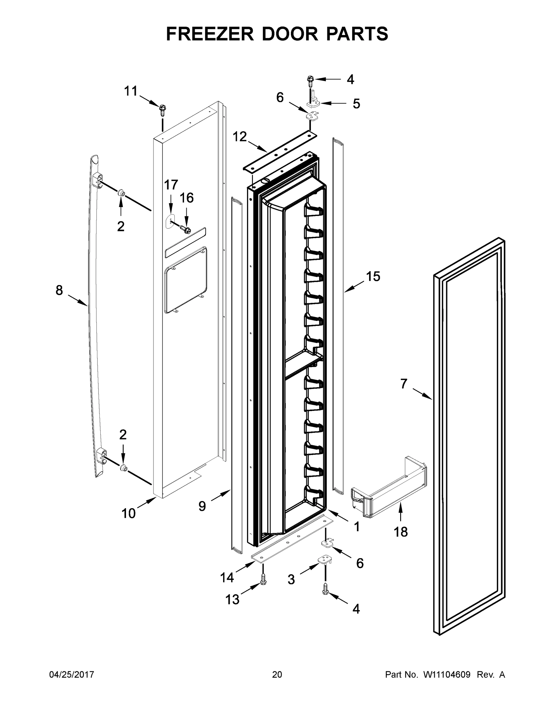 11 - FREEZER DOOR PARTS