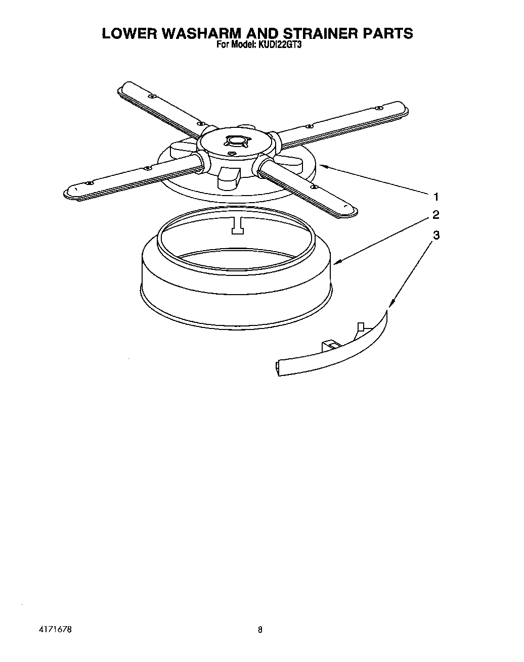 06 - LOWER WASHARM AND STRAINER