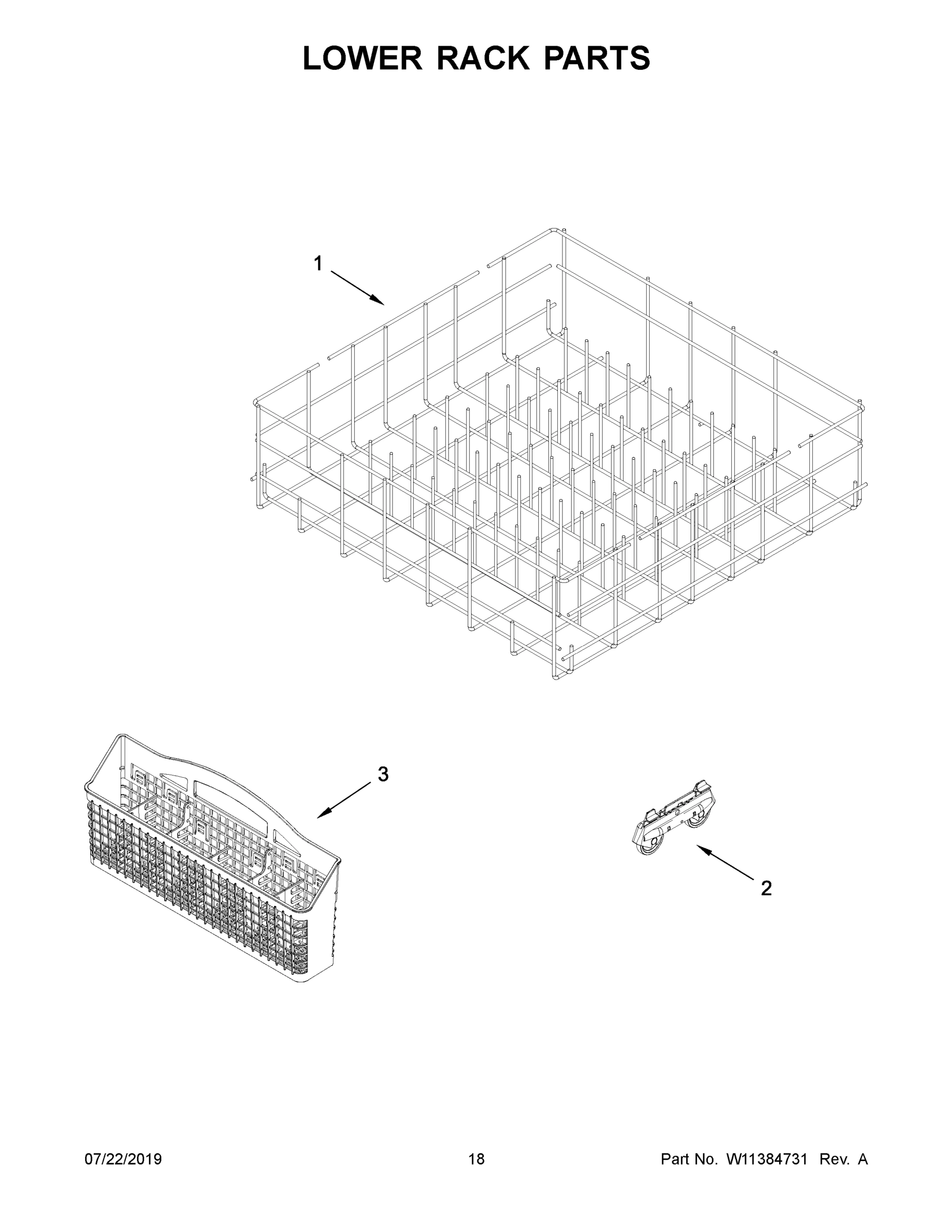 10 - LOWER RACK PARTS