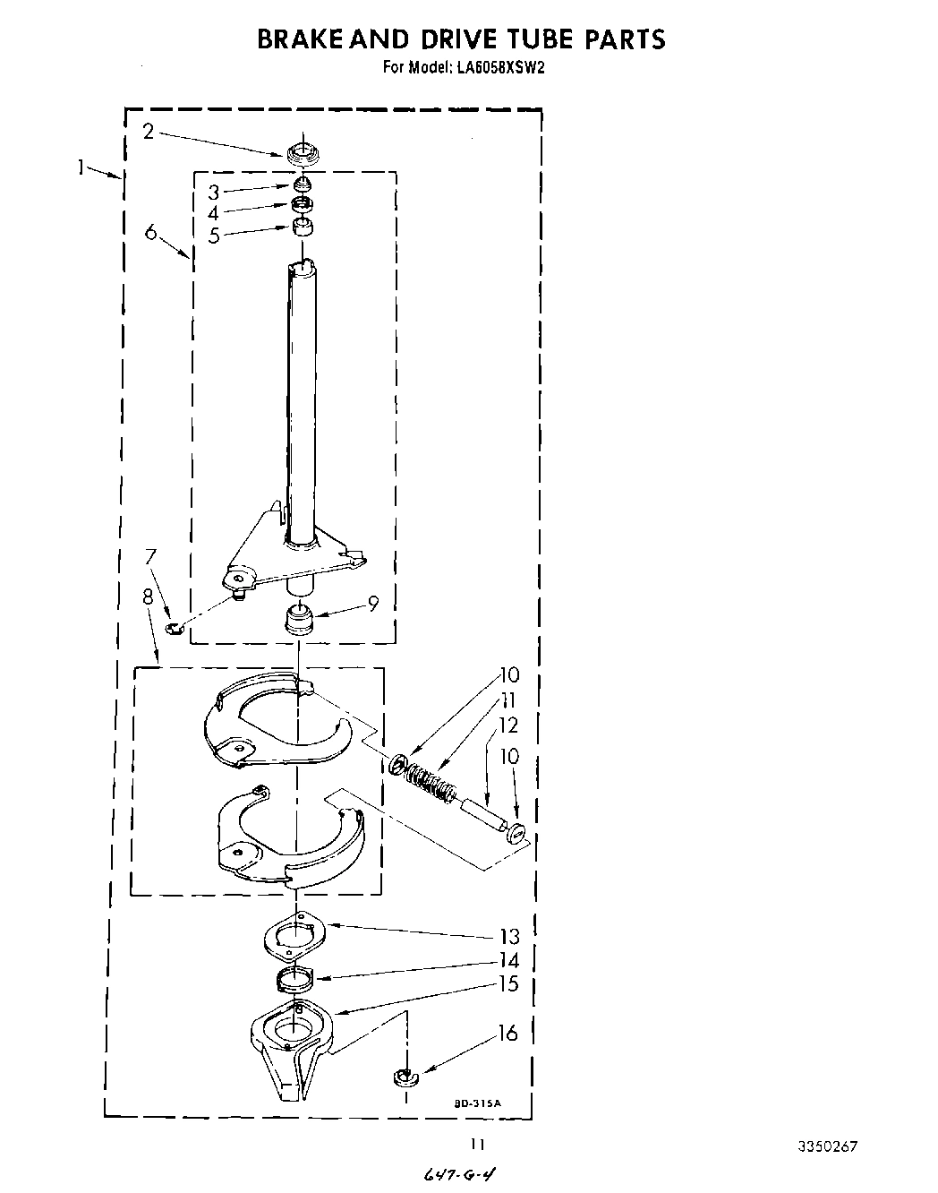 10 - BRAKE AND DRIVE TUBE