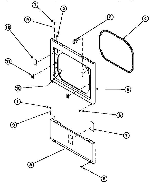 14 - LOWER ACCESS PANEL, FRONT PANEL AND SEAL