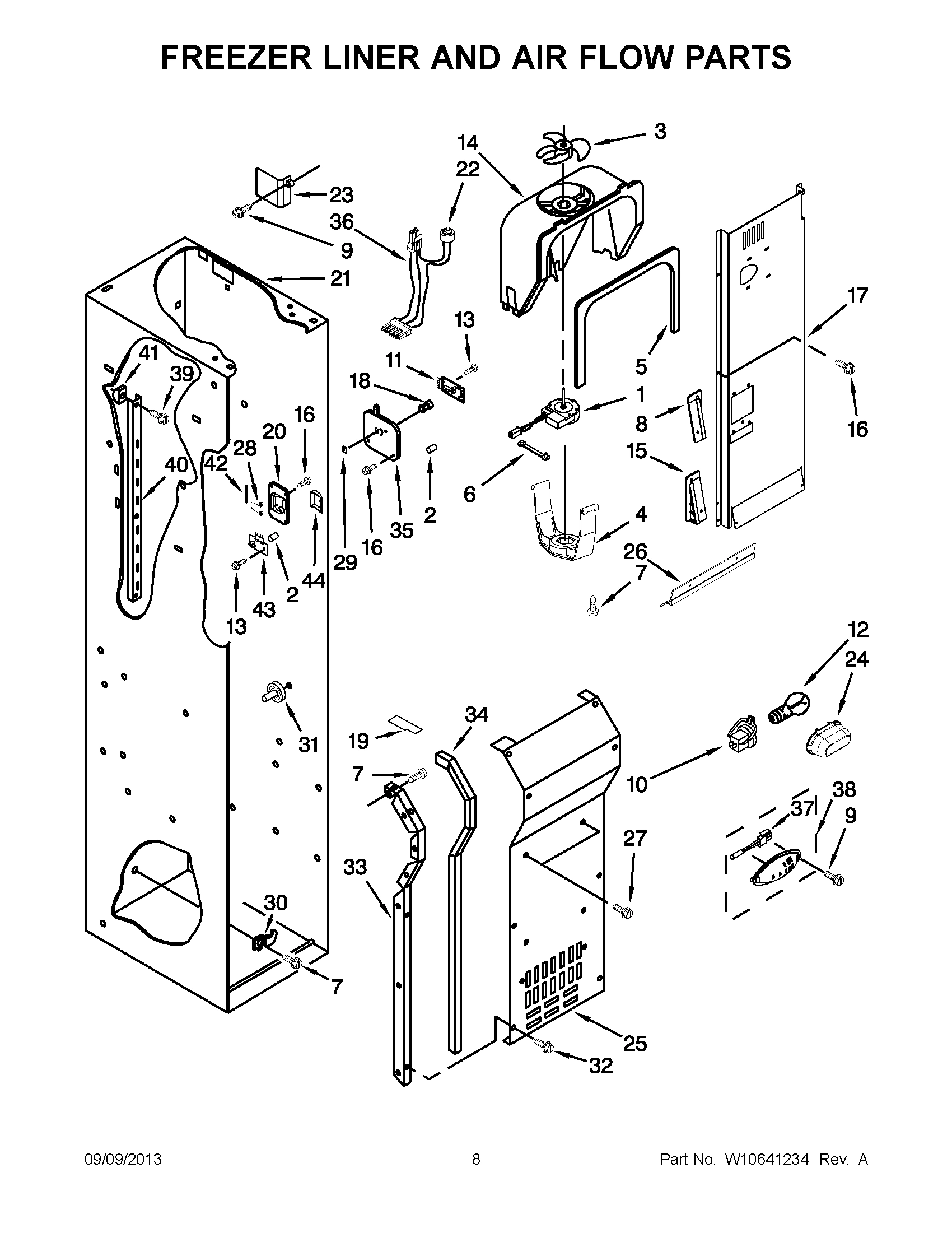 05 - FREEZER LINER AND AIR FLOW PARTS