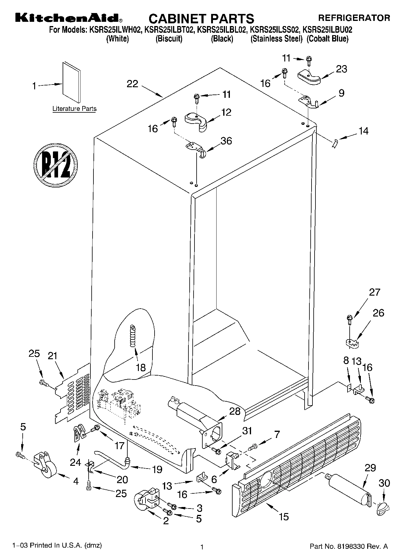 01 - CABINET PARTS