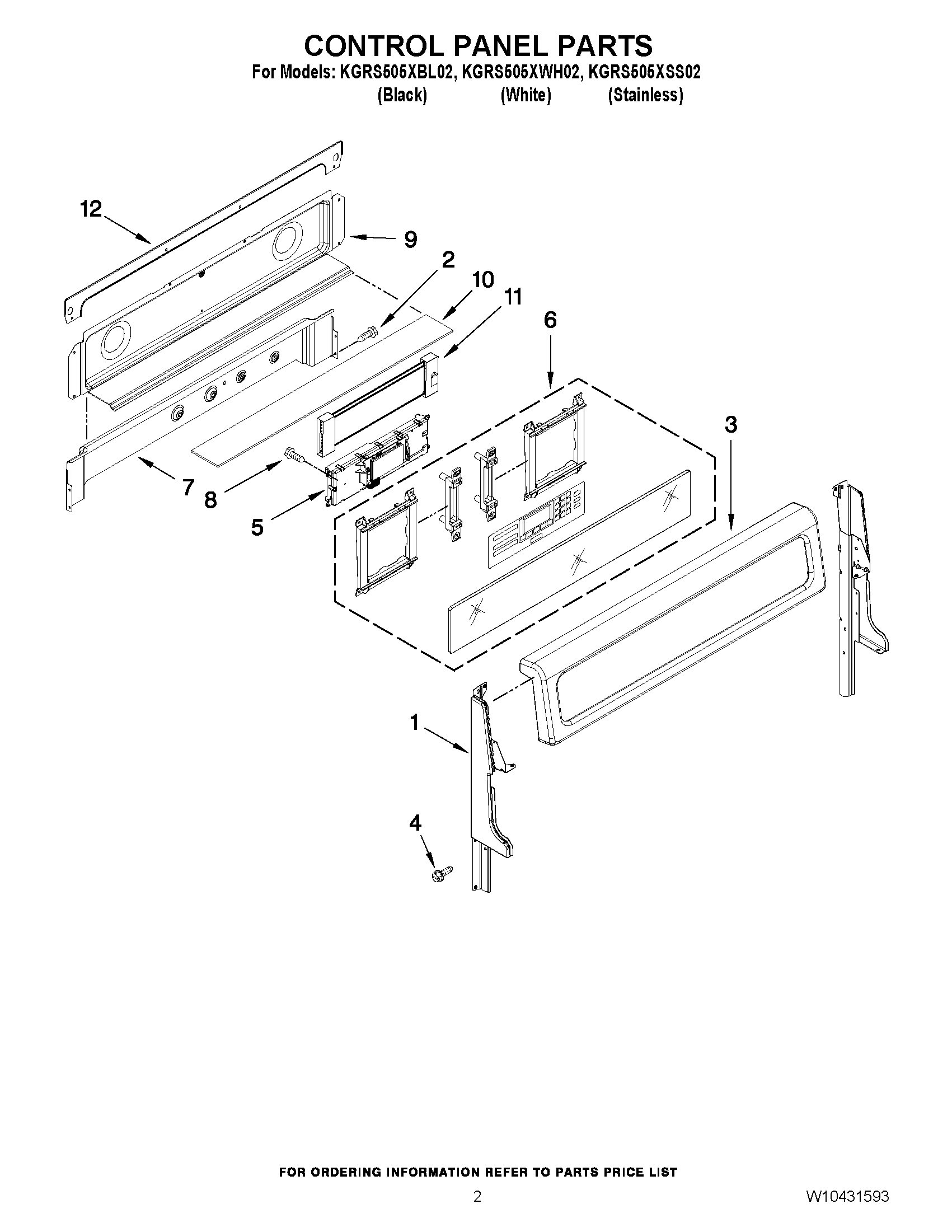 02 - CONTROL PANEL PARTS