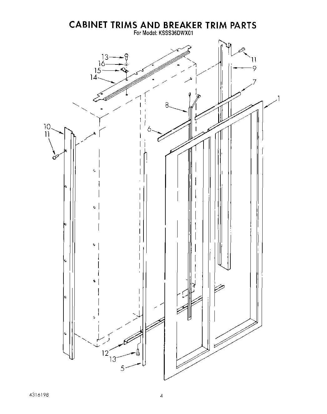 02 - CABINET TRIMS AND BREAKER TRIM