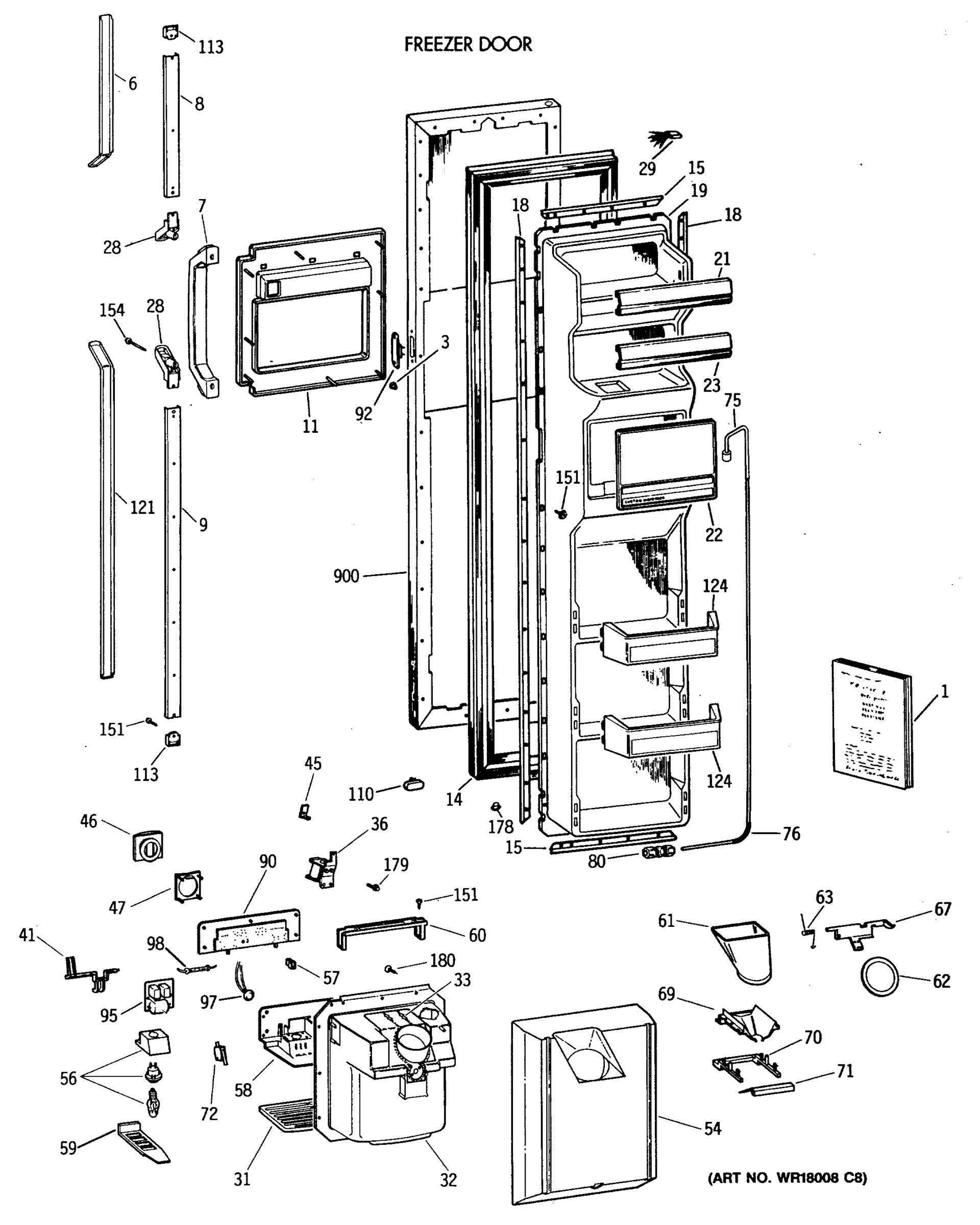 FREEZER DOOR