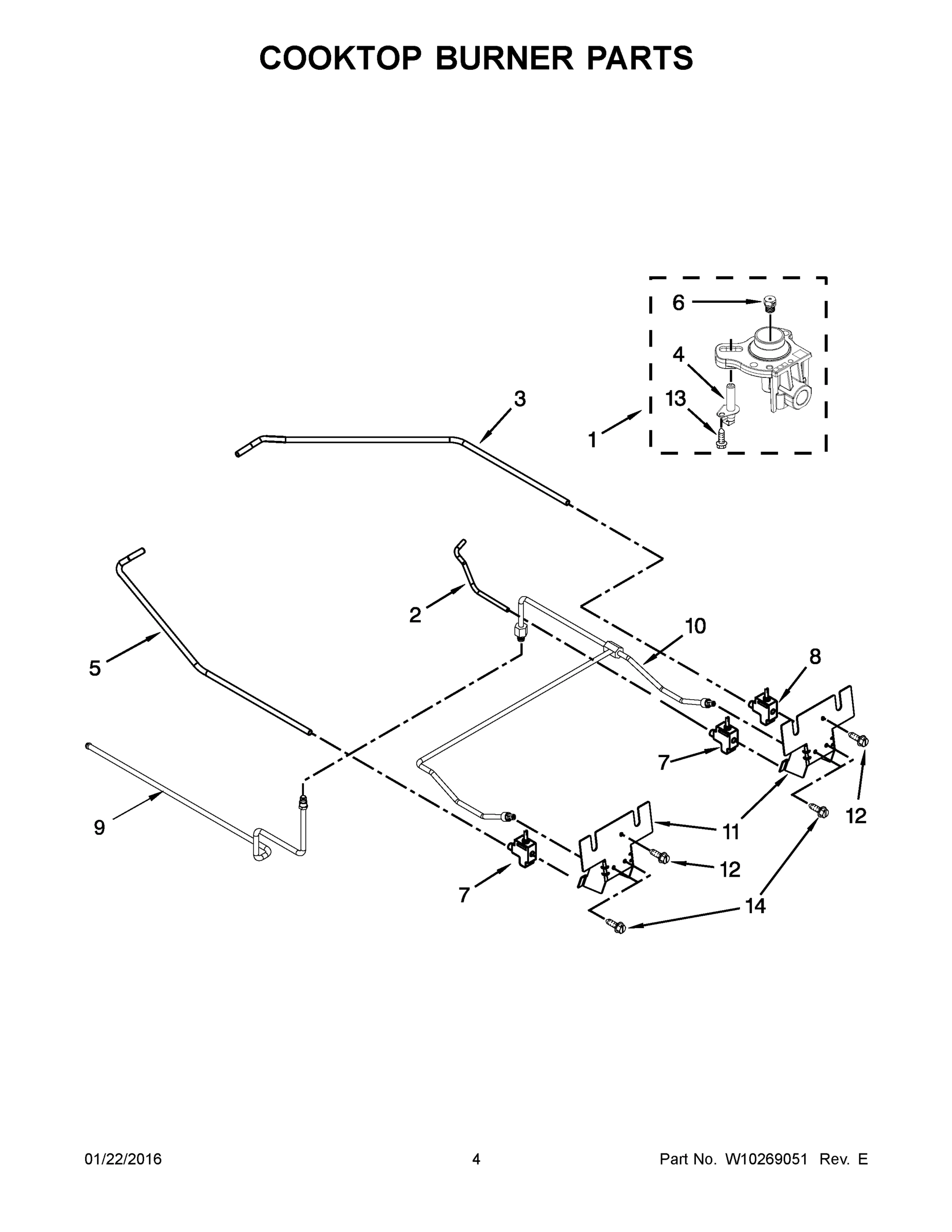 03 - COOKTOP BURNER PARTS