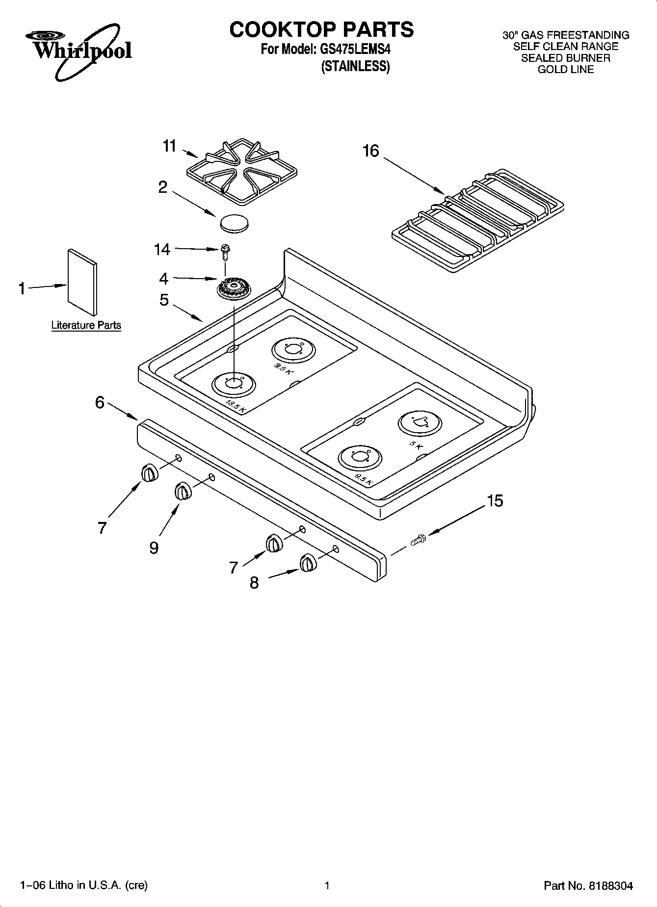 01 - COOKTOP PARTS