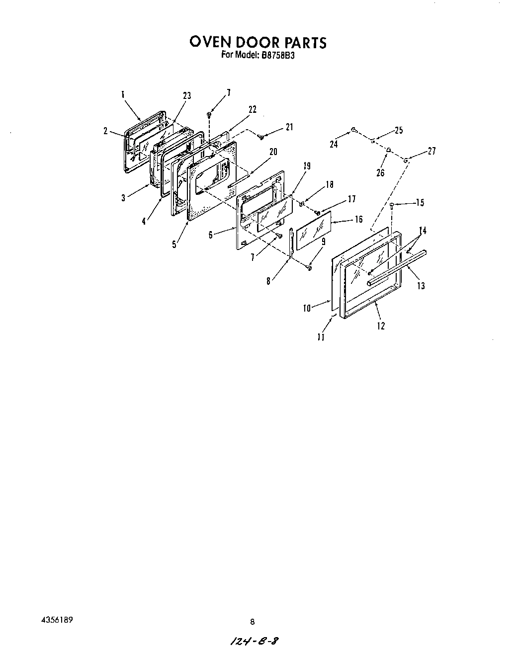 05 - OVEN DOOR , LIT/OPTIONAL