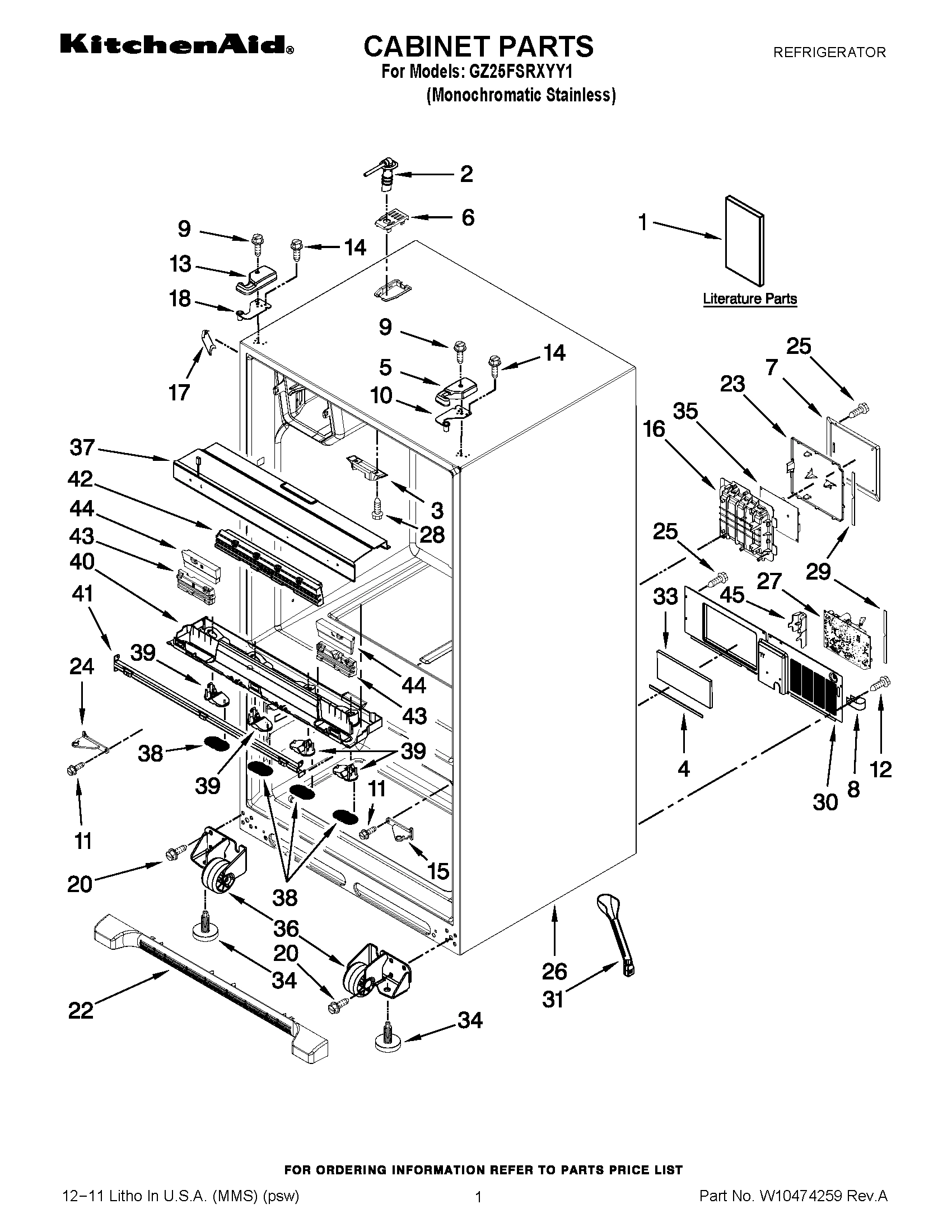 01 - CABINET PARTS