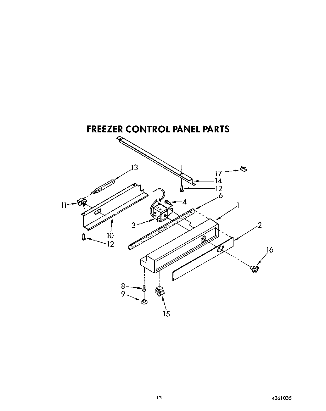 12 - FREEZER CONTROL PANEL
