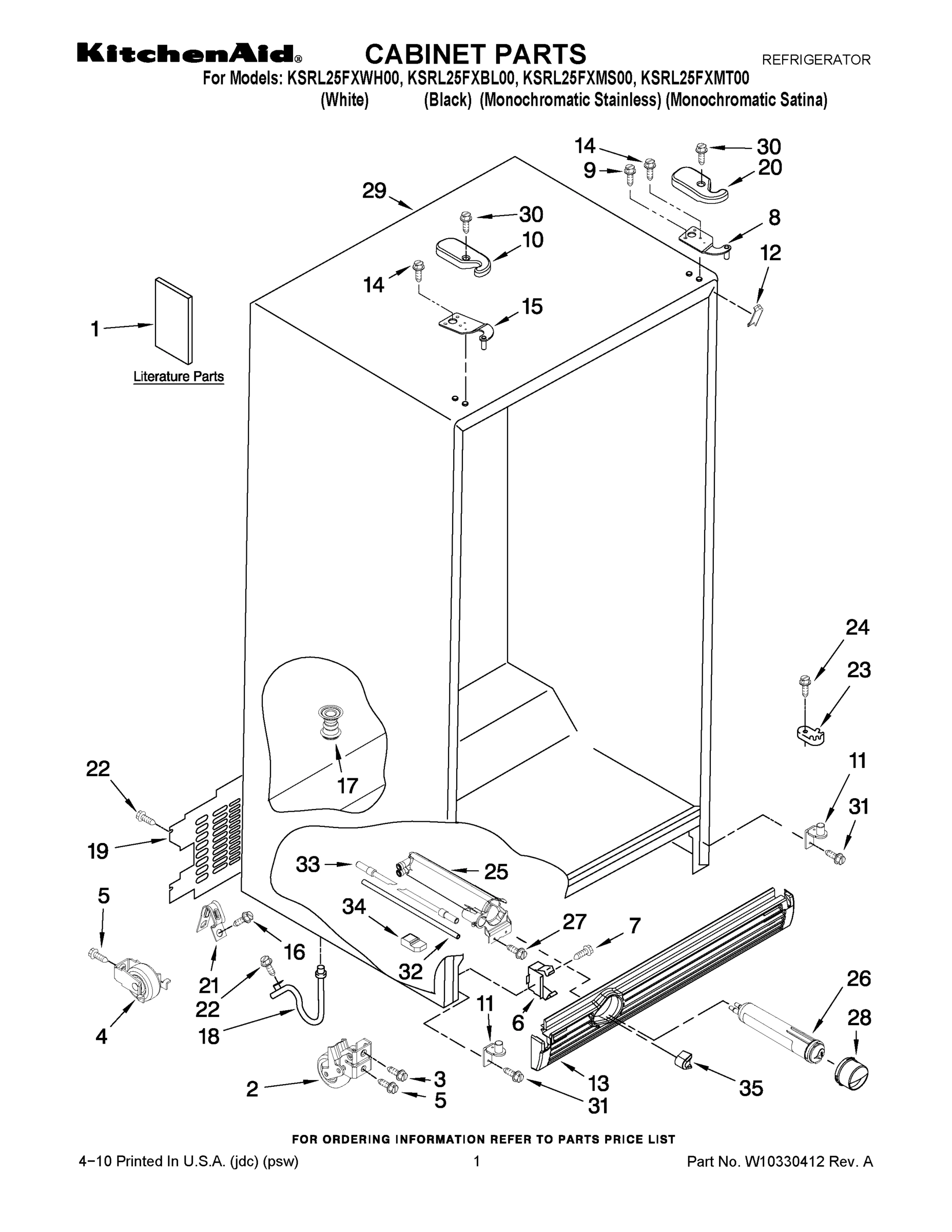 01 - CABINET PARTS
