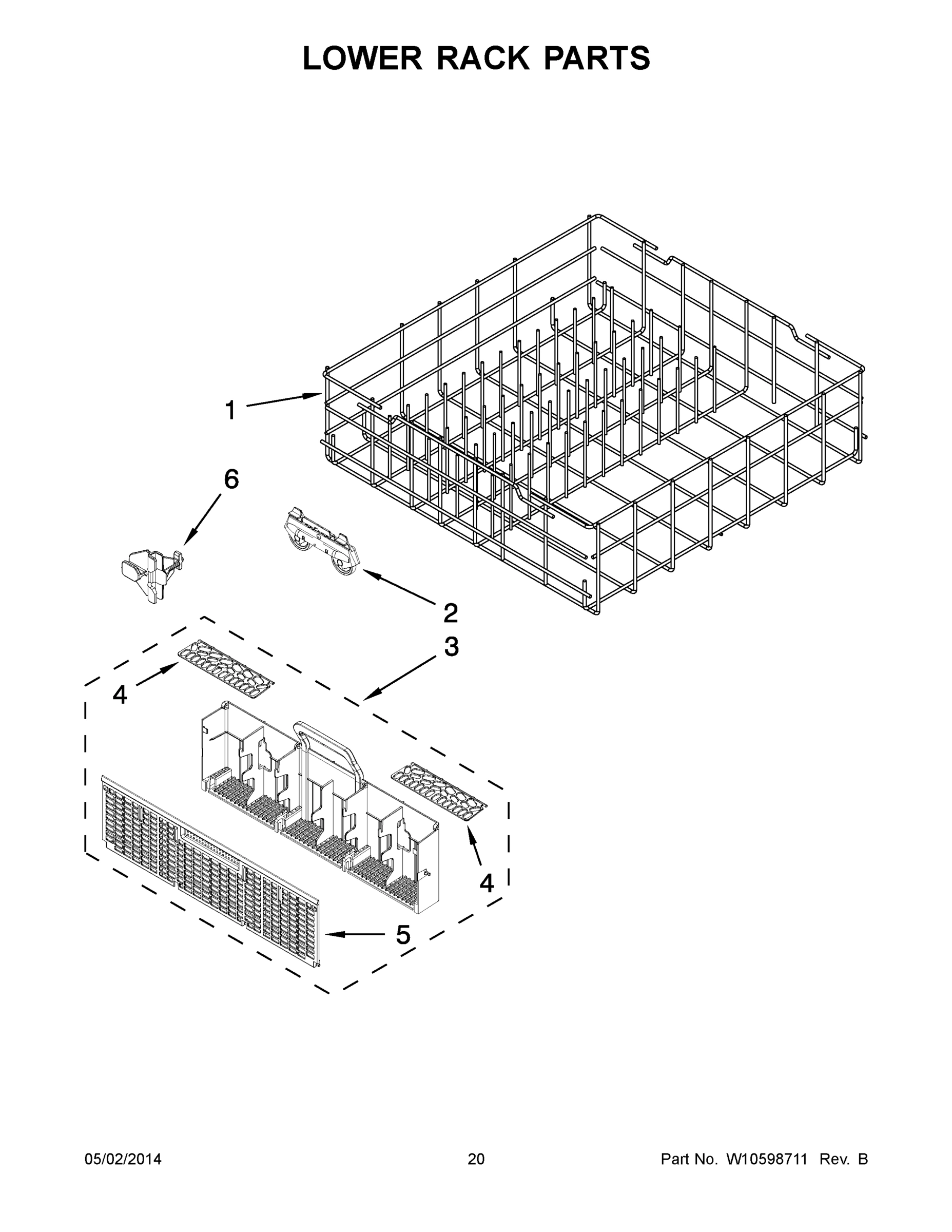 11 - LOWER RACK PARTS