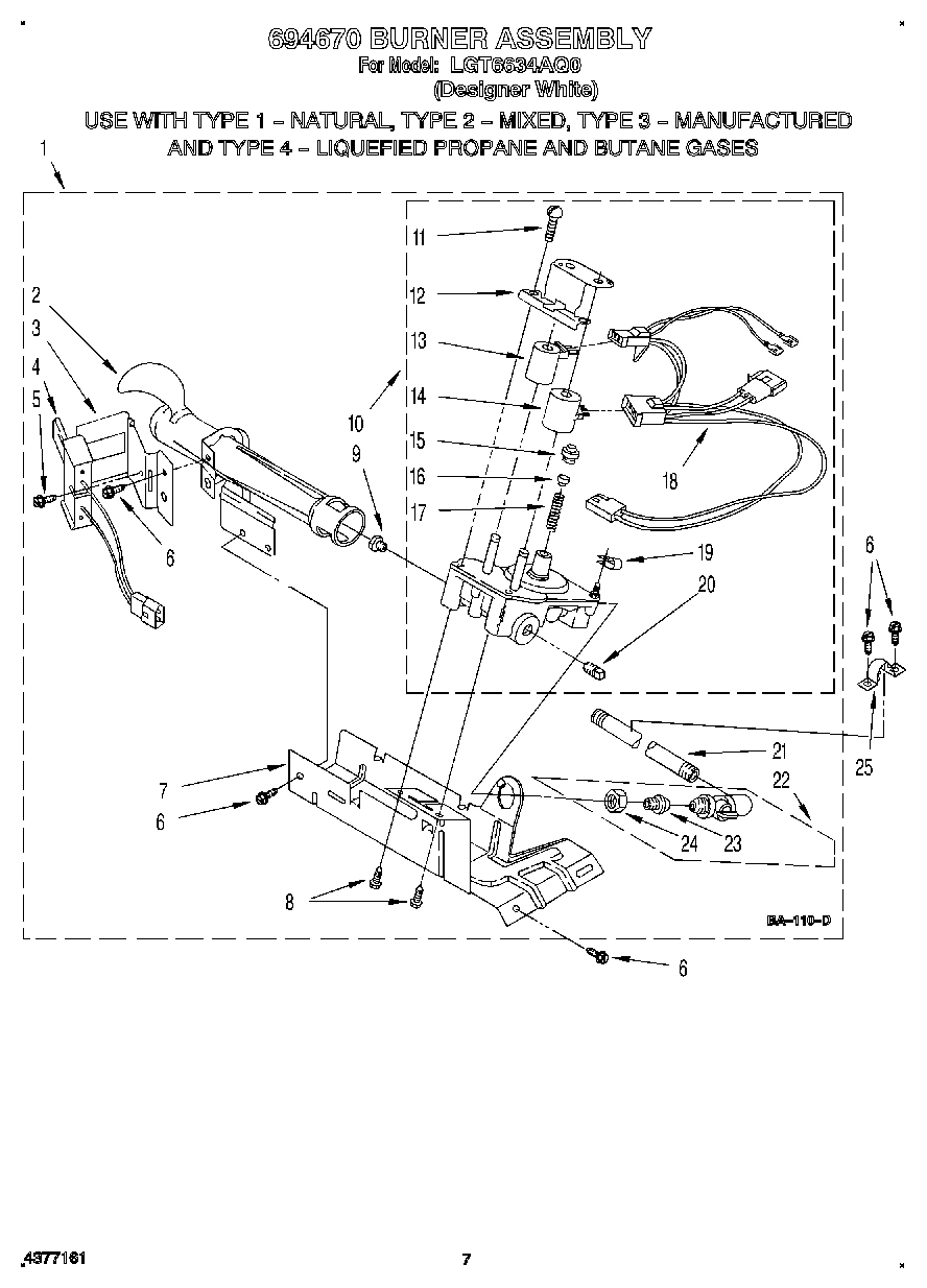 04 - 694670 BURNER ASSEMBLY