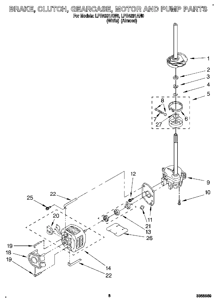 07 - BRAKE, CLUTCH, GEARCASE, MOTOR AND PUMP