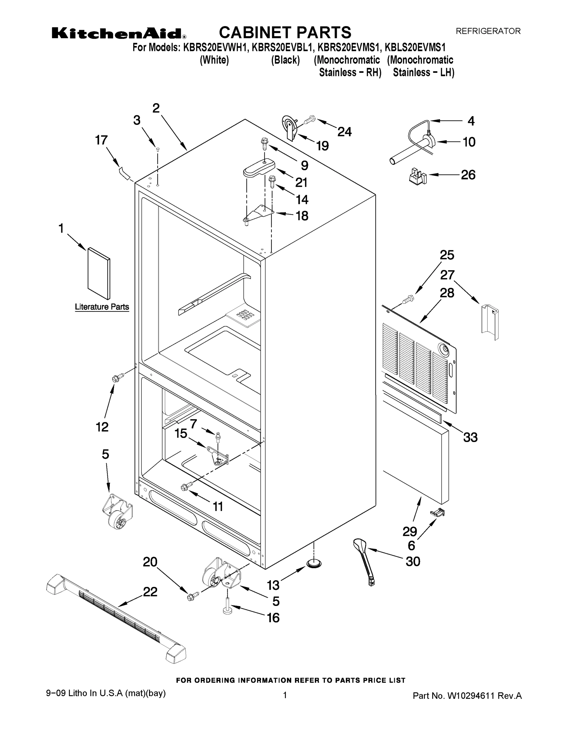 01 - CABINET PARTS