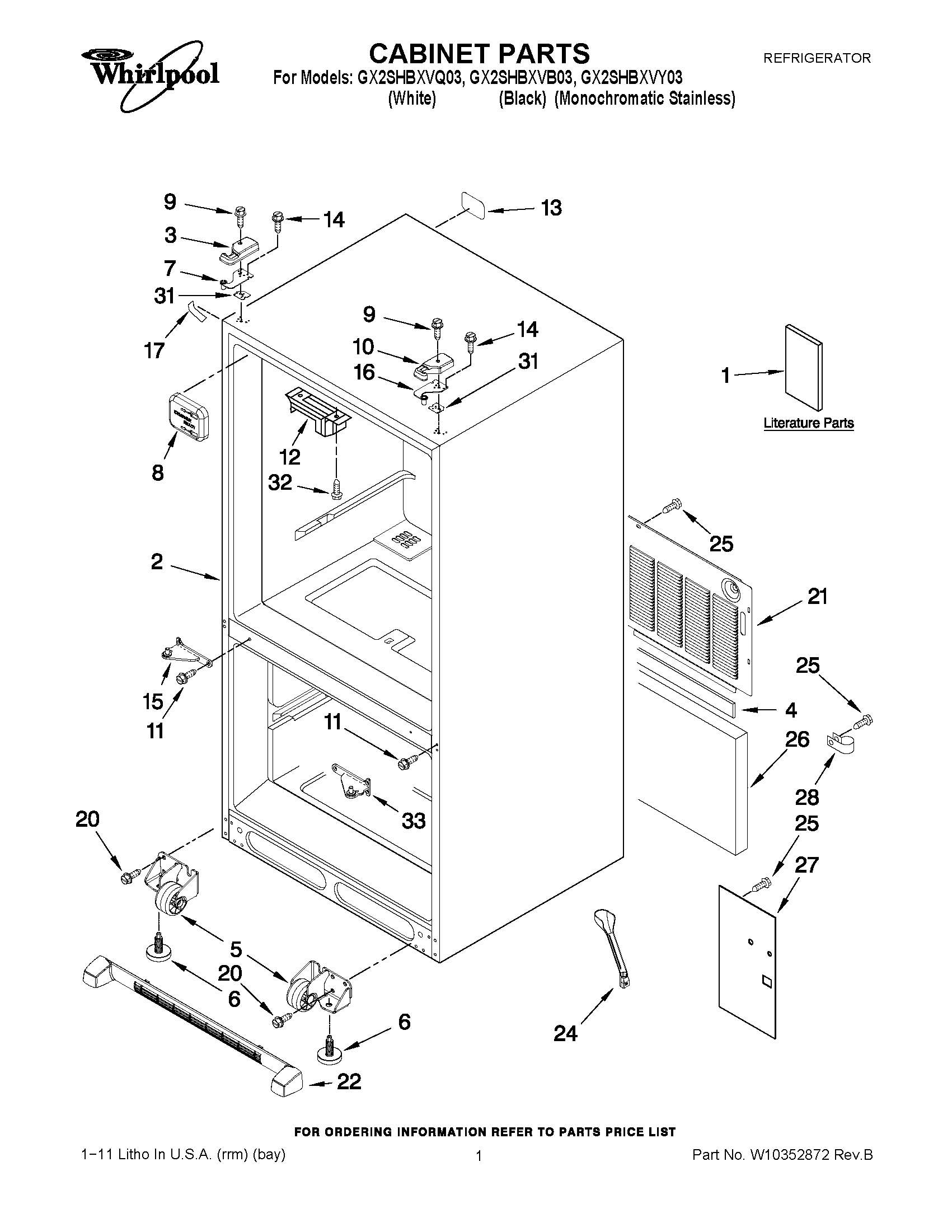 01 - CABINET PARTS