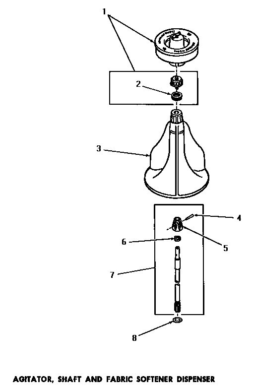 07 - AGITATOR, SHAFT & FABRIC SOFTENER DISP