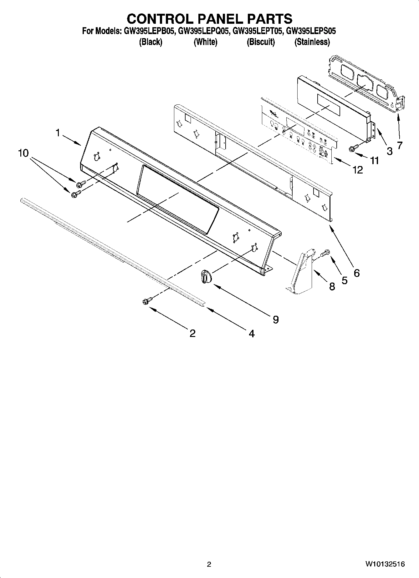 02 - CONTROL PANEL PARTS
