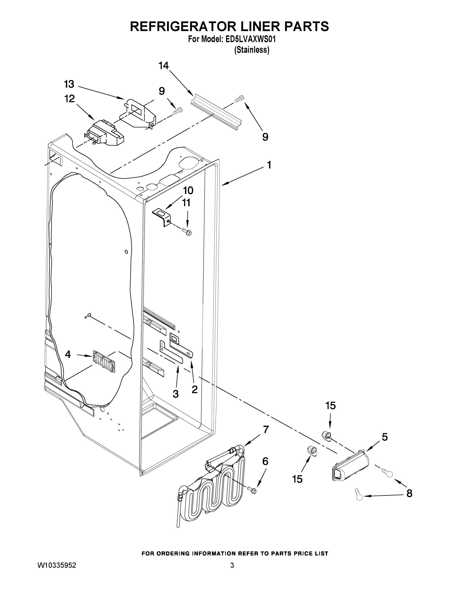 02 - REFRIGERATOR LINER PARTS
