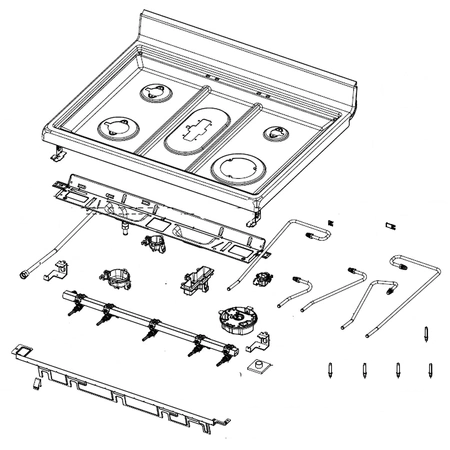 DG94-04116A Samsung Cooktop Frame Module Asse