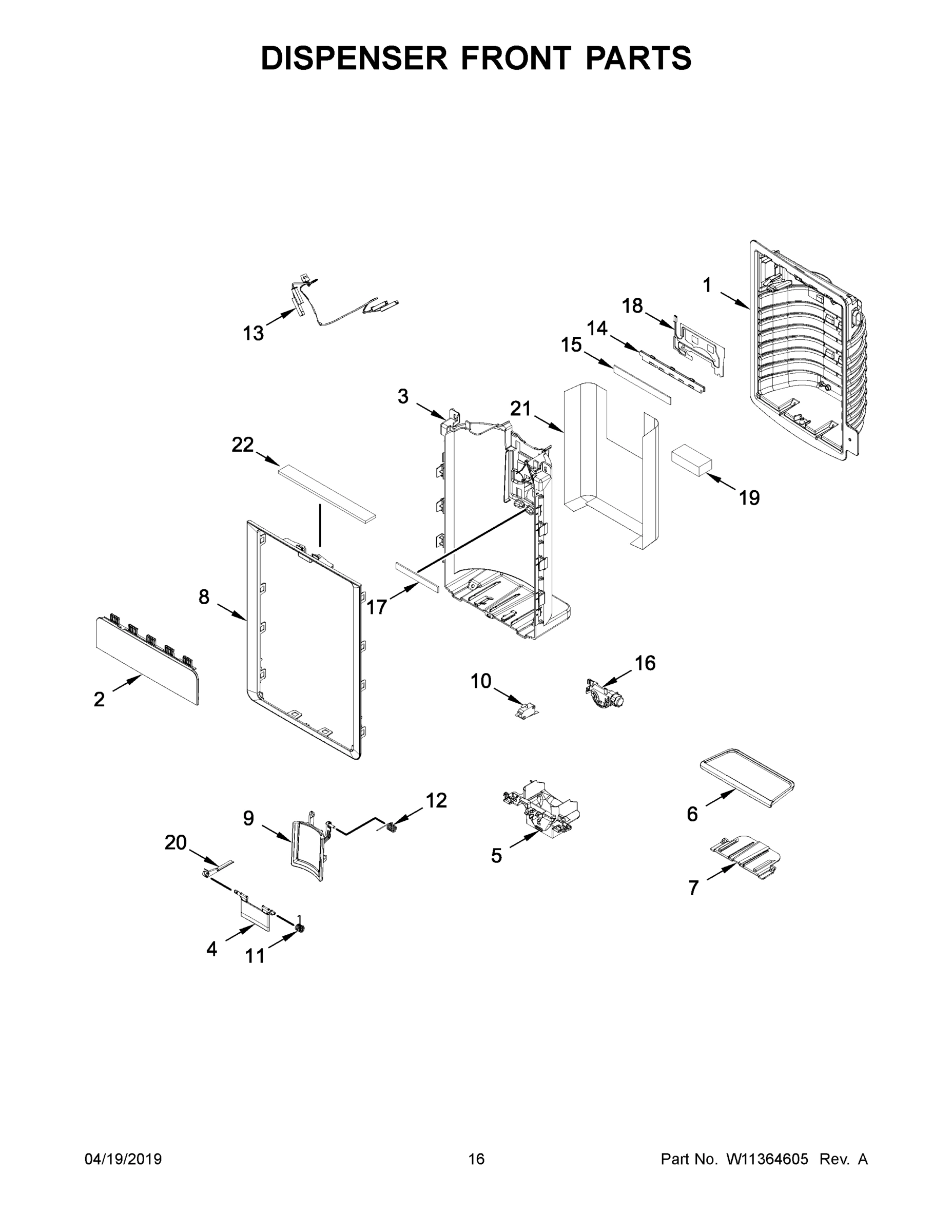 09 - DISPENSER FRONT PARTS