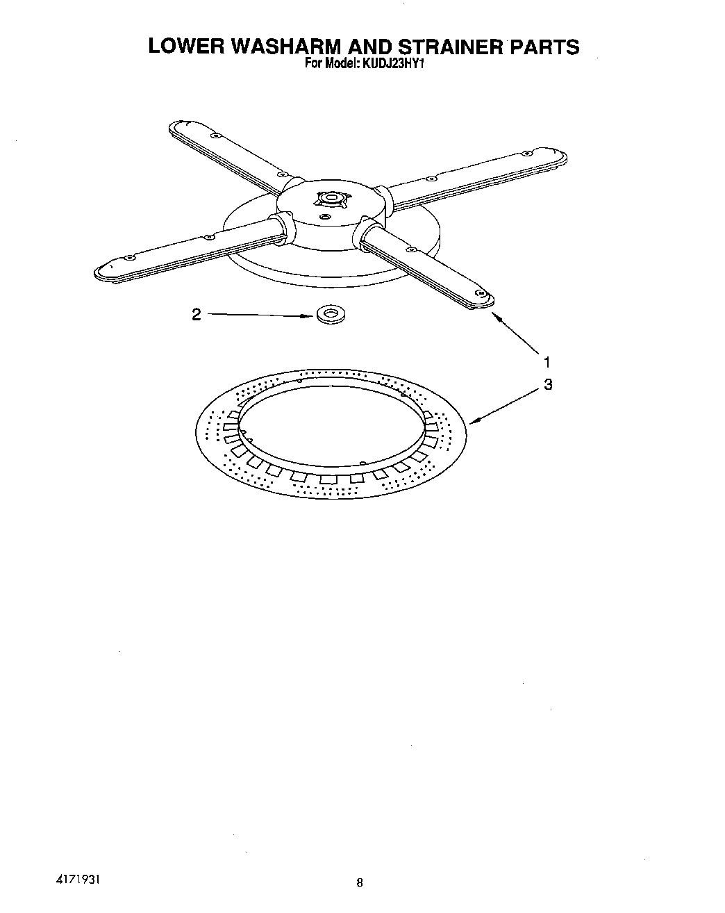 05 - LOWER WASHARM AND STRAINER