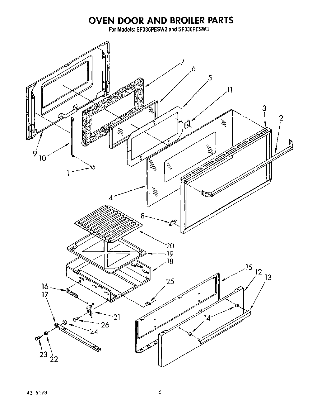05 - OVEN DOOR AND BROILER