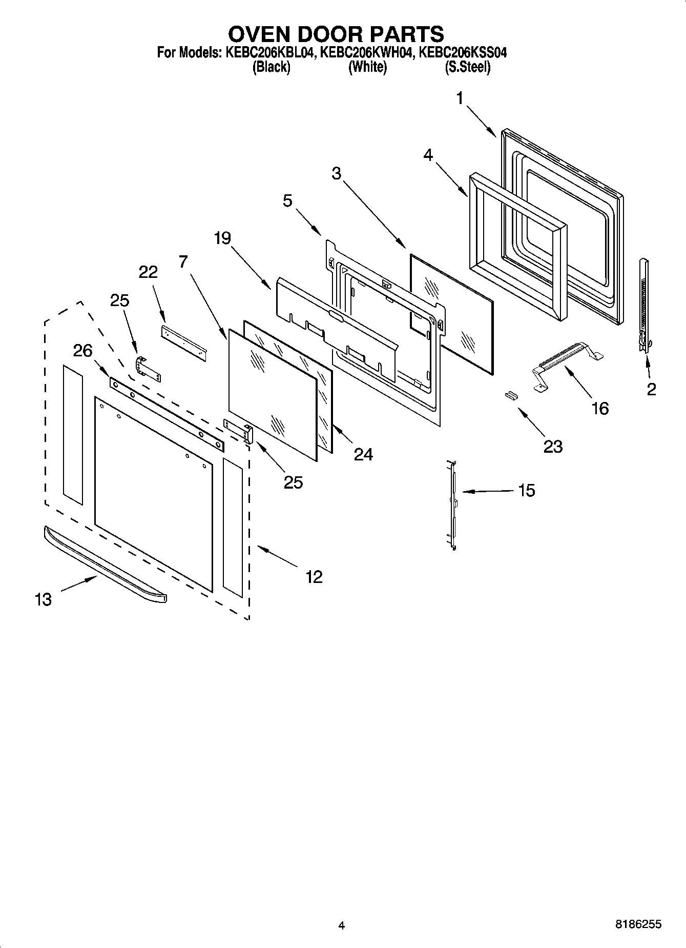 03 - OVEN DOOR PARTS