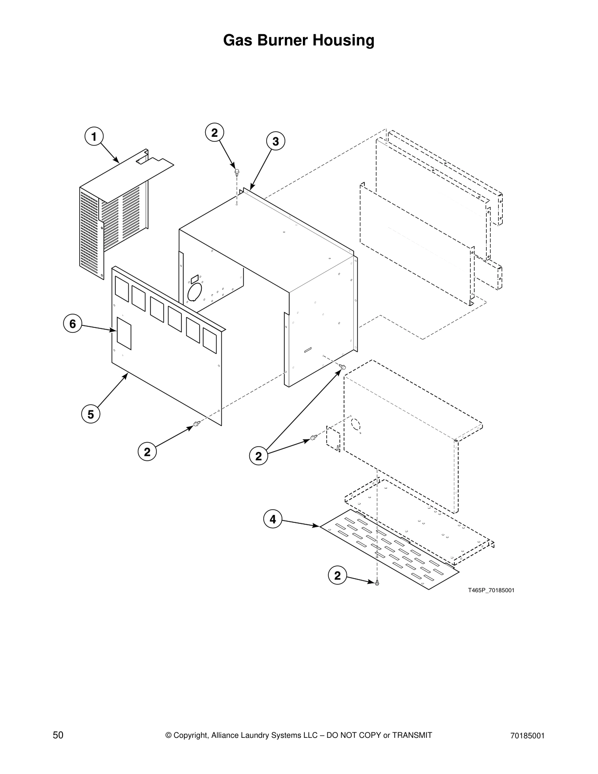 Gas Burner Housing