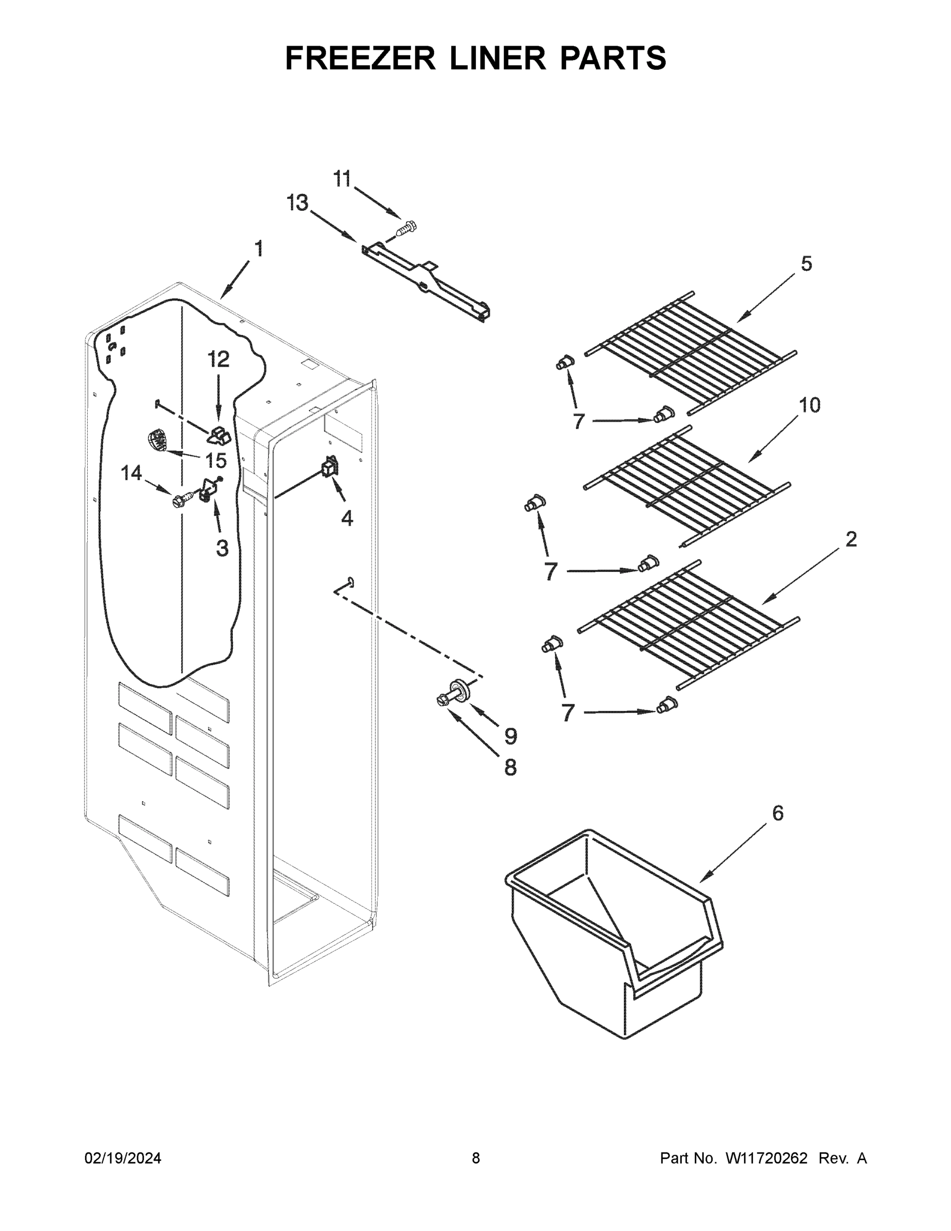 05 - FREEZER LINER PARTS