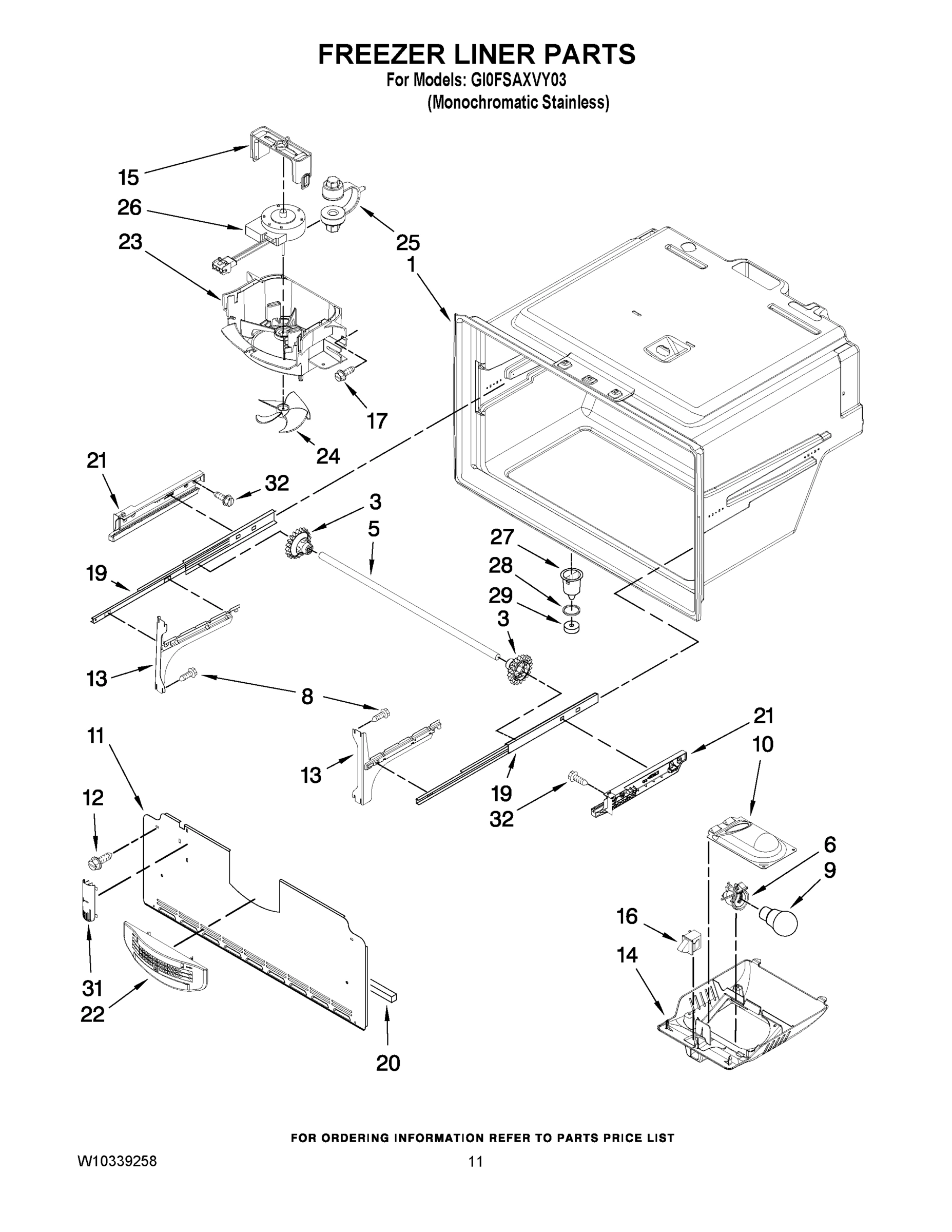 06 - FREEZER LINER PARTS