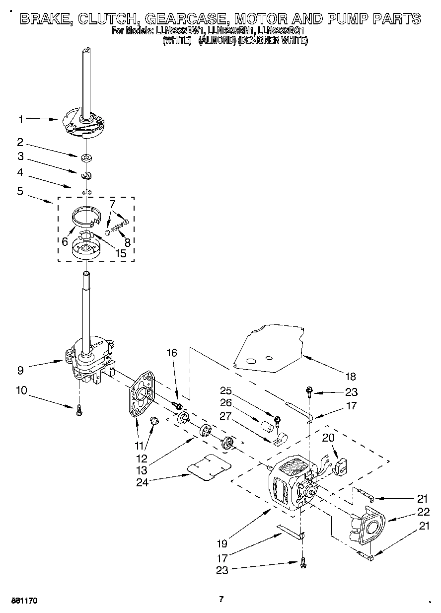 05 - BRAKE, CLUTCH, GEARCASE, MOTOR & PUMP