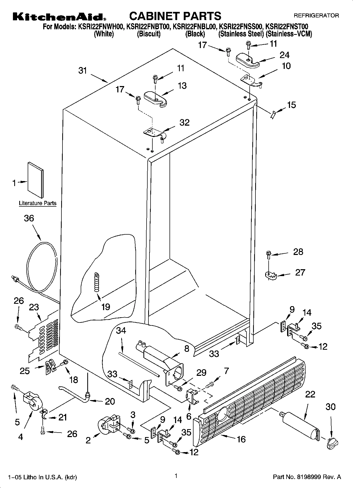 01 - CABINET PARTS