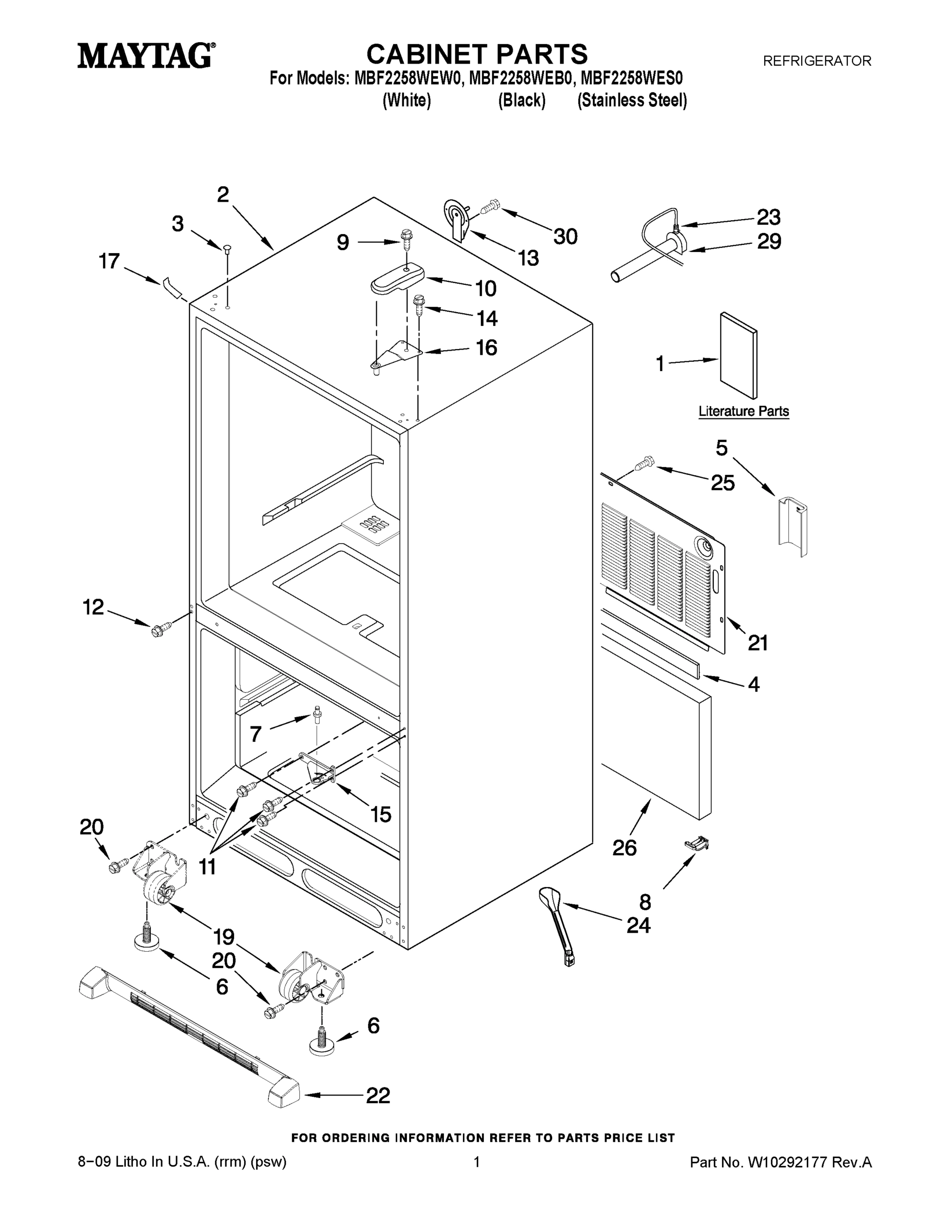 01 - CABINET PARTS