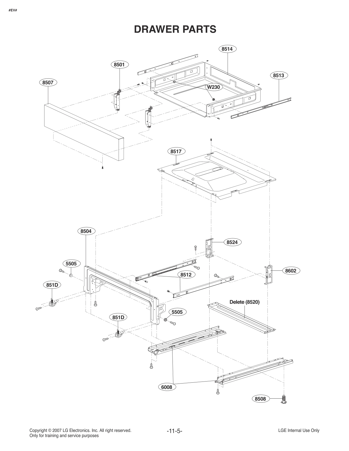 DRAWER PARTS
