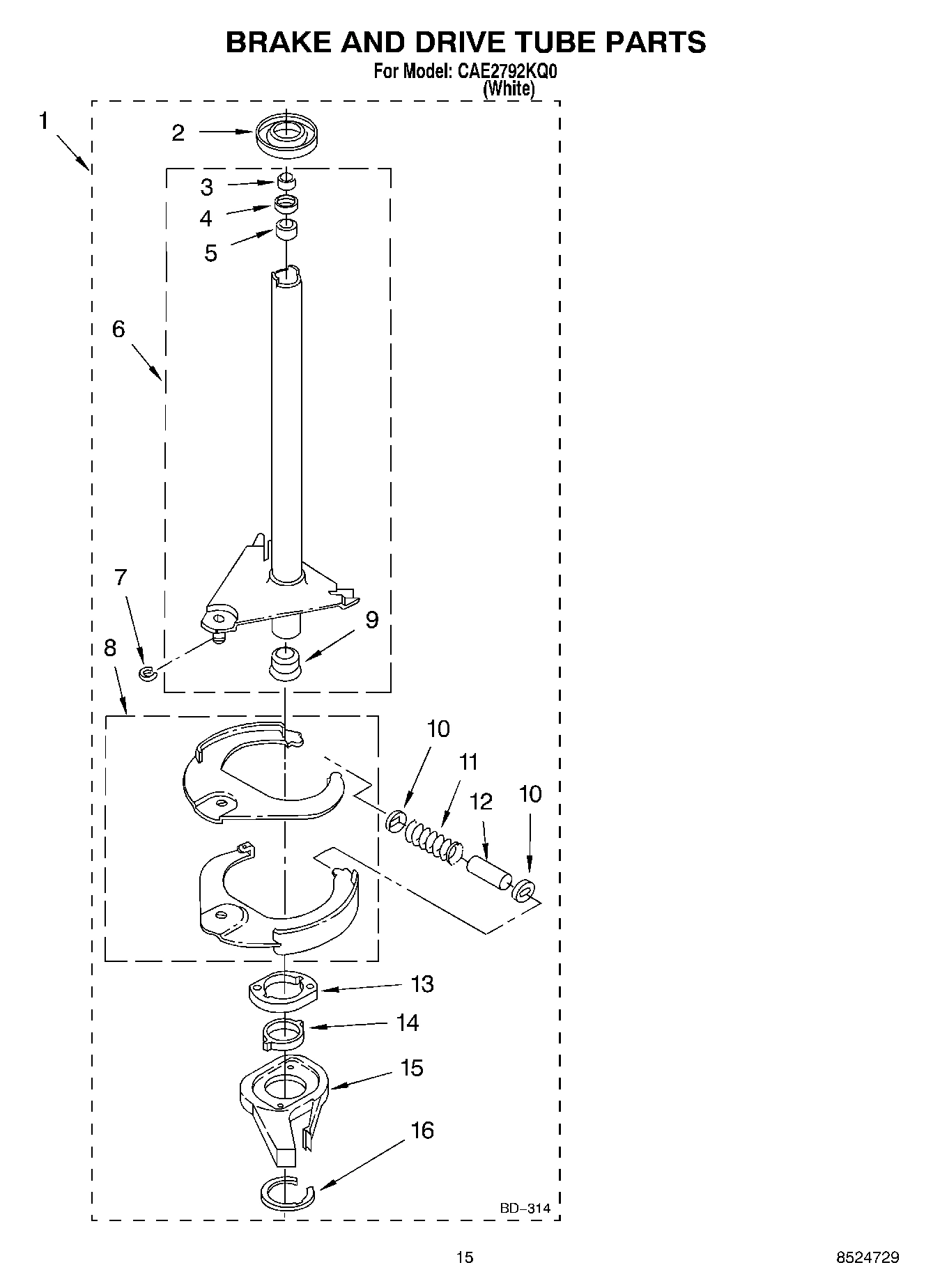 11 - BRAKE AND DRIVE TUBE
