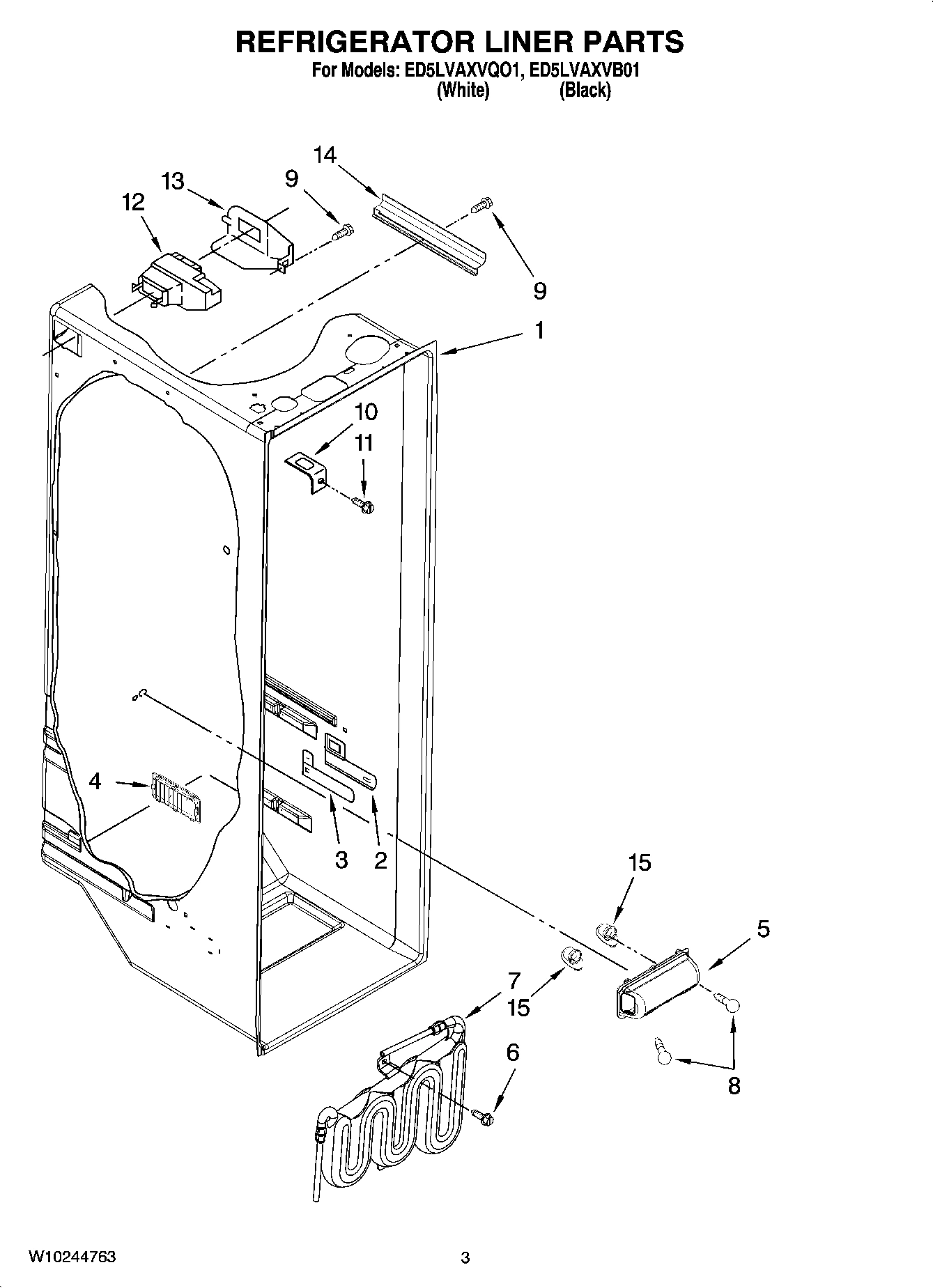 02 - REFRIGERATOR LINER PARTS