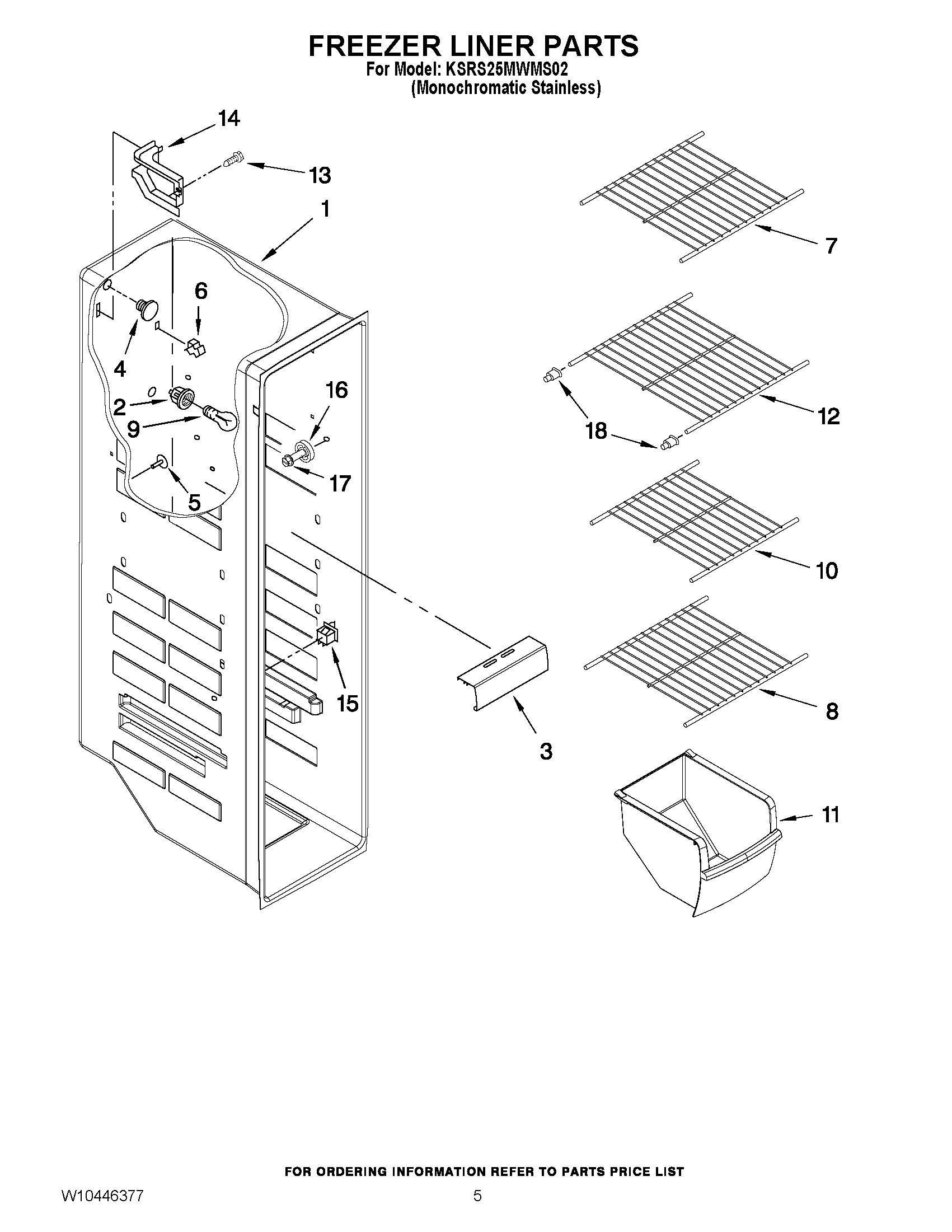 04 - FREEZER LINER PARTS