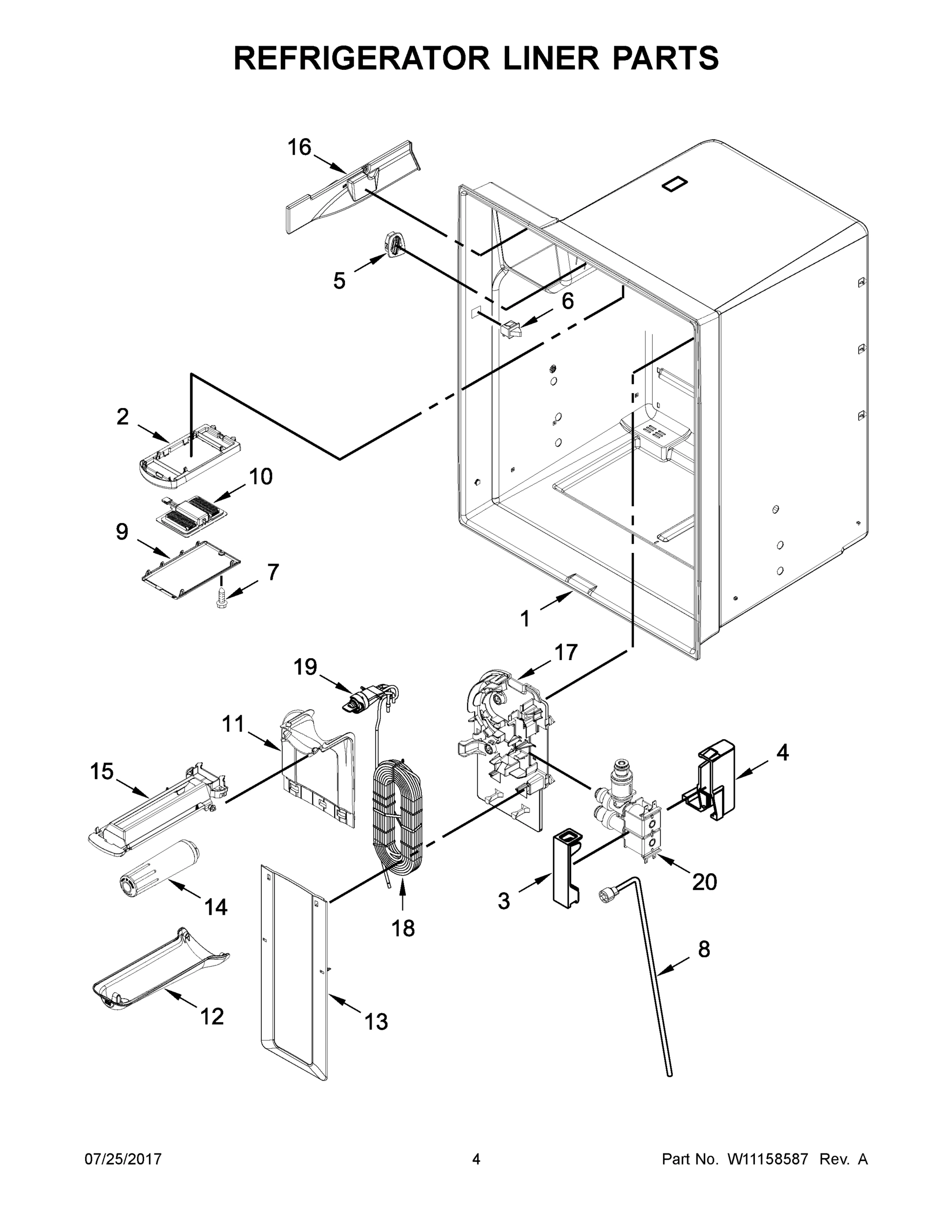 03 - REFRIGERATOR LINER PARTS