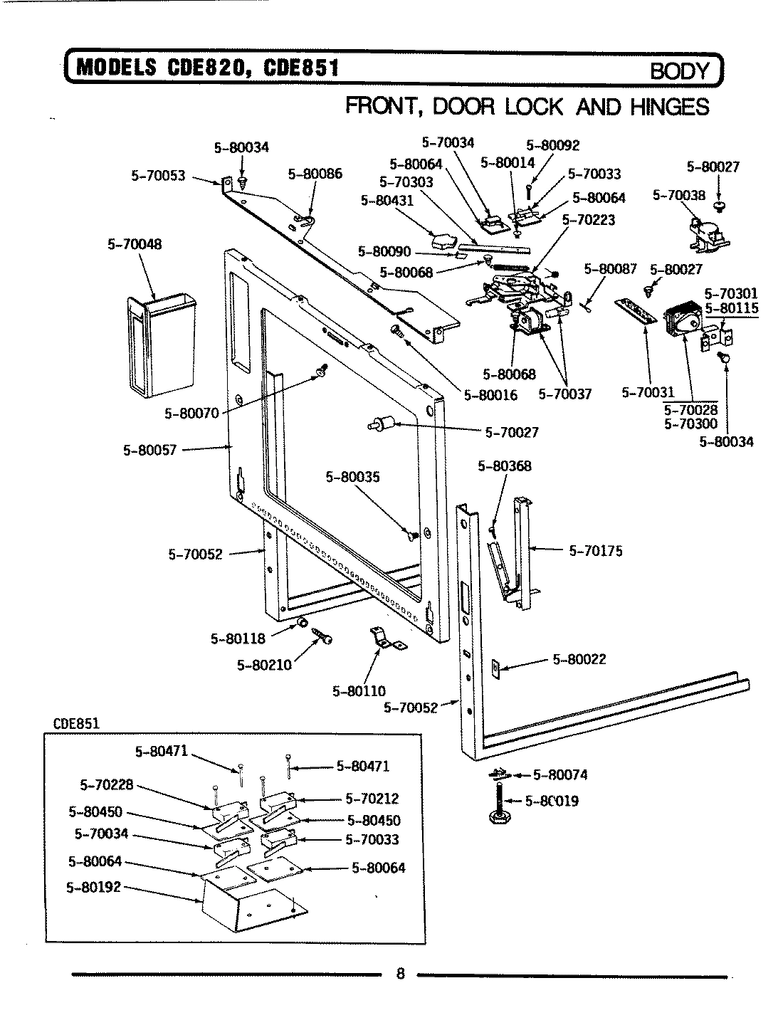 09 - FRONT, DOOR LOCK & HINGES